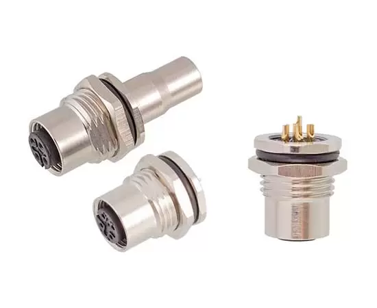 M12メスバックマウントソケットはんだネジM16*1.5/PG9シールされた