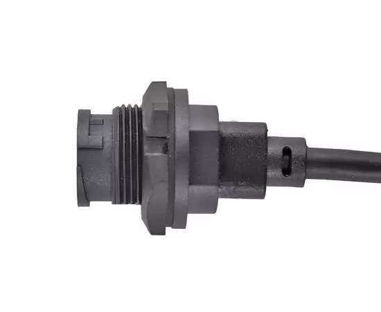 オスのオーバーダウンしたケーブル（銃剣）へのマイクロメスバックマウントレセプタクル