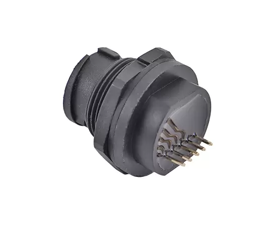 マイクロUSBメスバックマウントPCBレセプタクル（銃剣）