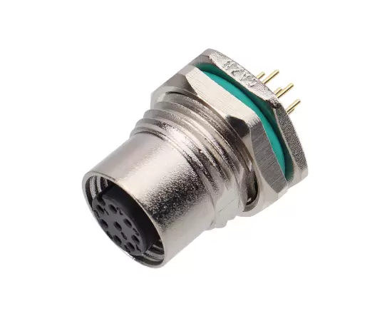 M12亜鉛合金シェルバックマウントソケットPCBネジM16*1.5/PG9