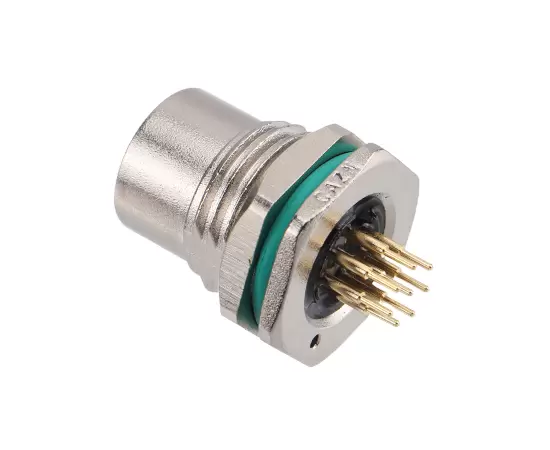 M12亜鉛合金シェルバックマウントソケットPCBネジM16*1.5/PG9