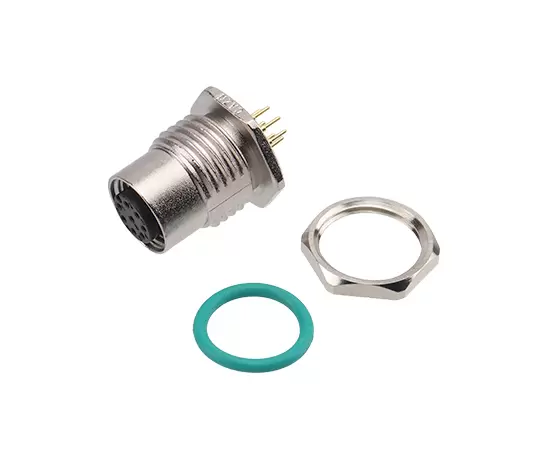 M12亜鉛合金シェルバックマウントソケットPCBネジM16*1.5/PG9