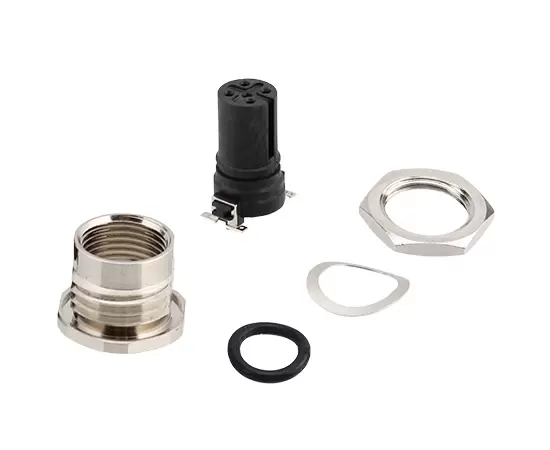 M12女性SMDタイプソケット