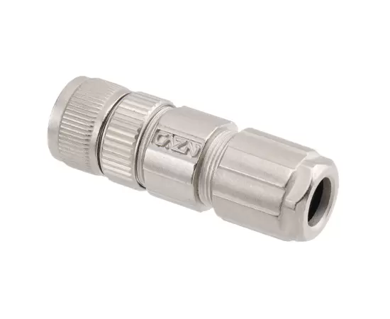 M12ストレートメスメタルアセンブルプラグ（データ型、はんだ、PG9）