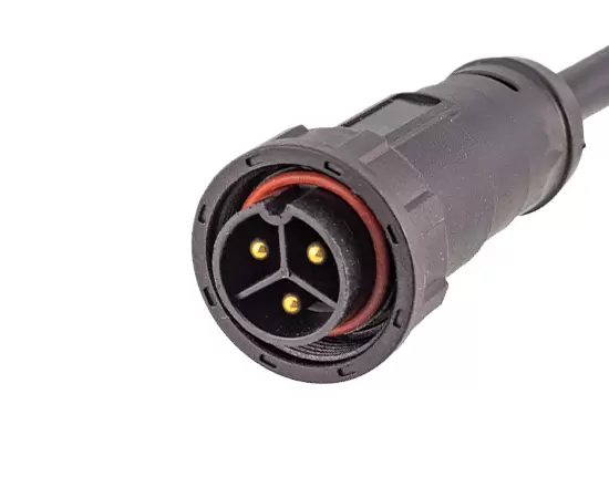 E13男性オーバーモールドストレートプラグケーブル（ねじれ）