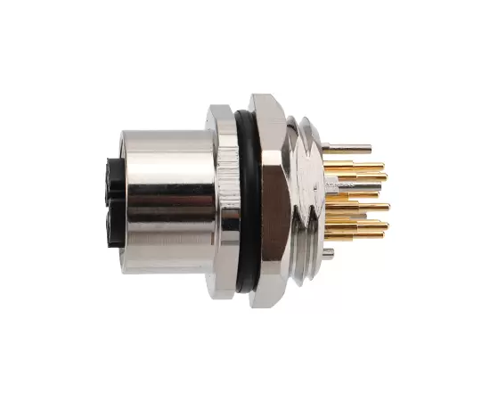 M12女性フロントマウントソケット（データ型、PCB、ネジM16*1.5）