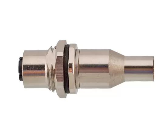 M12メスバックマウントソケット（データ型、はんだ、ネジM16*1.5、シールド）