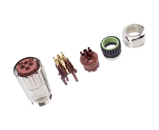 M40信号ストレートメスメタルアセンブルプラグ（クリンプ）