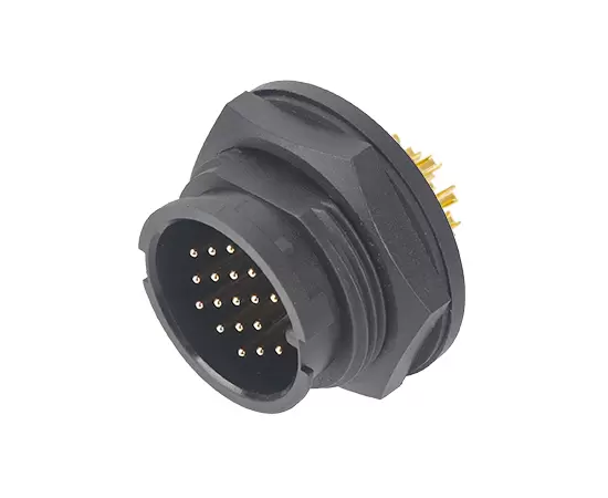 E16男性バックマウントはんだレセプタクル（銃剣）