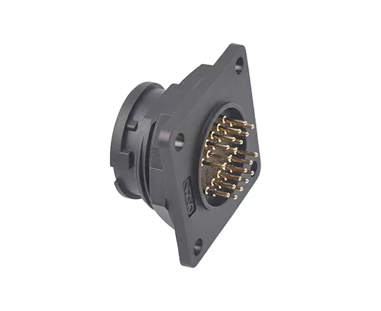 E16男性正方形PCBレセプタクル（銃剣）