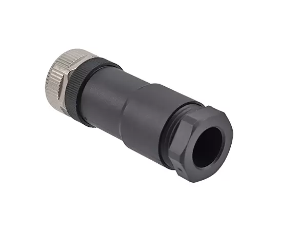 M12ストレートメスプラスチック組み立てプラグ（パワータイプ、ネジ）