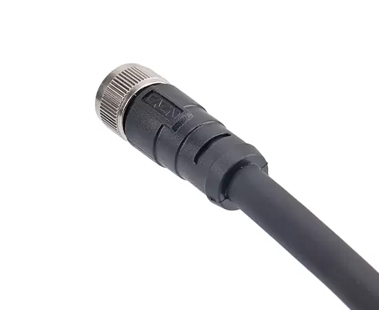 M12ストレートメスプラスチックプラグ（パワータイプ）