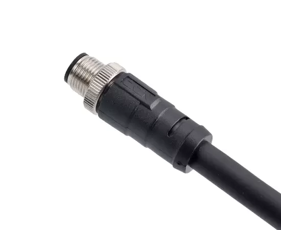 M12ストレートオスのプラスチックプラグ（パワータイプ）