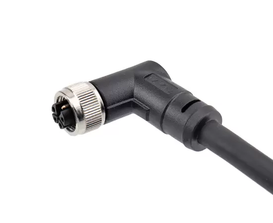 M12角度の雌プラスチックプラグ（パワータイプ）