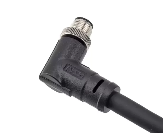 M12角度のあるオスのプラスチックプラグ（パワータイプ）