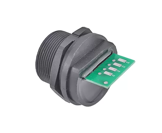 RJ45女性バックマウントレセプタクル付きワイヤー（ねじれ）（外部溶接プレート）