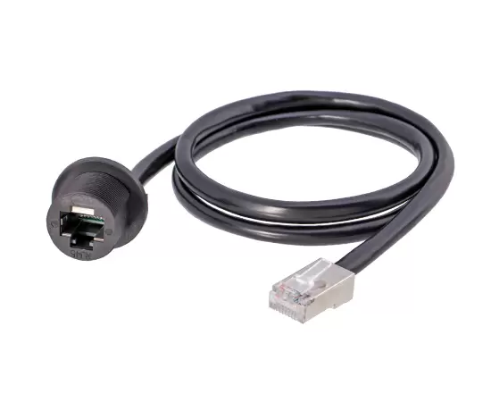 RJ45女性バックマウントレセプタクルとワイヤー接着（ねじ）