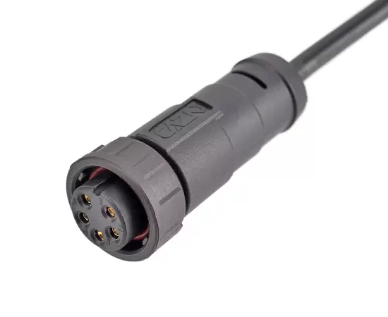 E13女性オーバーモールディングストレートプラグケーブル（銃剣）