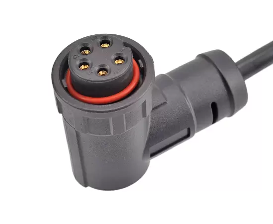 E13メスオーバーモールディング角度のあるプラグケーブル（銃剣）