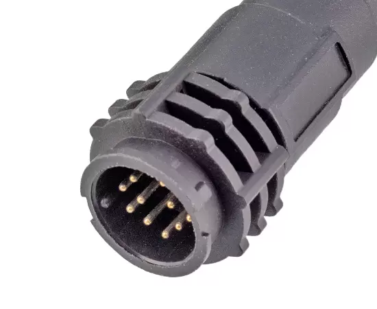 E13男性オーバーモールディングストレートプラグケーブル交配スタイル（銃剣）