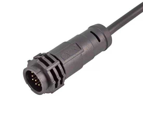 E13男性オーバーモールディングストレートプラグケーブル交配スタイル（銃剣）