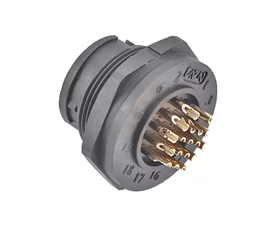 E13バックマウントはんだの雄レセプタクル（銃剣）