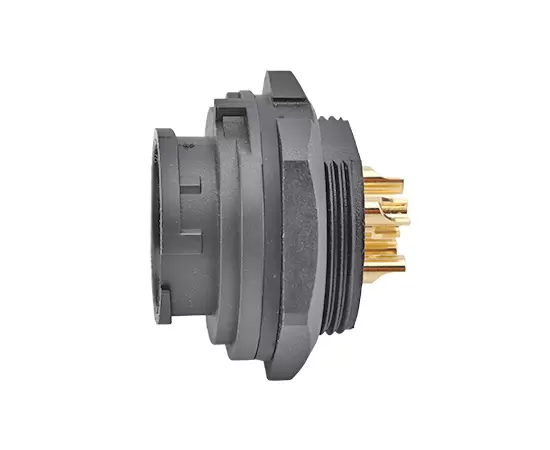 E13フロントマウントはんだ女性レセプタクル（銃剣）