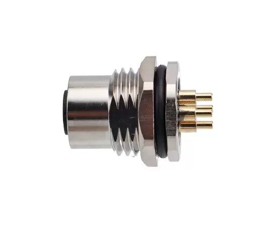 M12メスバックマウントソケット（電源タイプ、PCB、ネジM16*1.5/PG9）