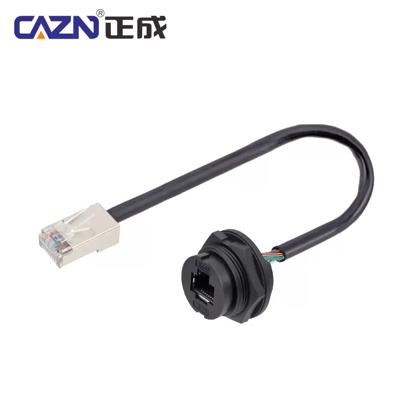 RJ45女性バックマウントレセプタクルとワイヤー接着剤（銃剣）