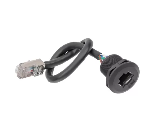 EP-RJ45パネルフロントインストール女性ソケット/オスのストレートプラグワイヤー接着剤充填（スレッド）