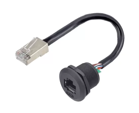 EP-RJ45パネルフロントインストール女性ソケット/オスのストレートプラグワイヤなし接着剤なし（ねじれ）