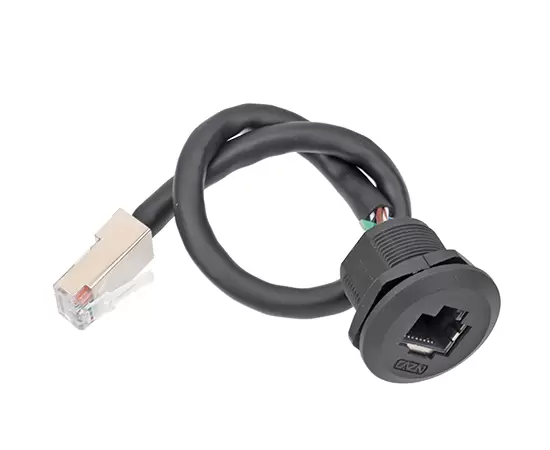 EP-RJ45パネルフロントインストール女性ソケット/オスのストレートプラグワイヤなし接着剤なし（ねじれ）