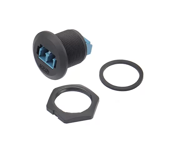 EP-FDDIシングルモードダブルコアフロントマウントレセプタクル（スレッド）