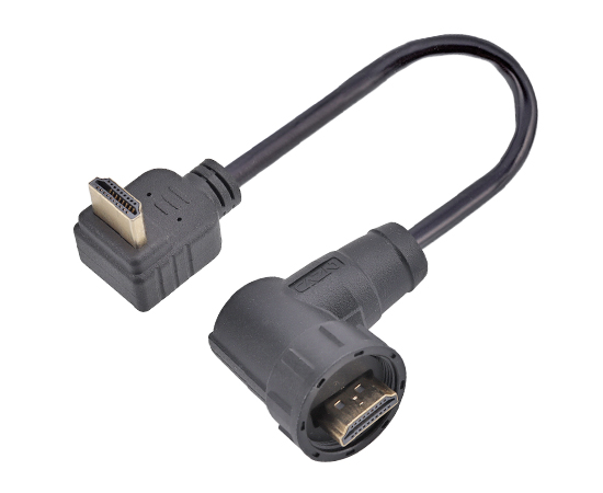 HDMI R/A MALEからR/A MALEケーブルプラグ（スレッド）