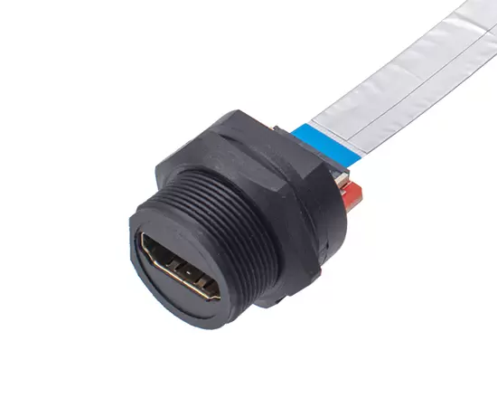 HDMIメスバックマウントへのR/A HDMI男性FFCタイプ（スレッド）