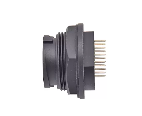 E16 EHDMIメスバックマウントPCBレセプタクル（バヨネット）