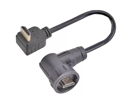 HDMI R/A MALEからR/A男性ケーブルプラグ