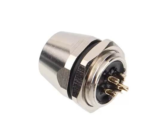 M12女性フロントマウントソケット（はんだ、ねじPG9、弾丸タイプ）