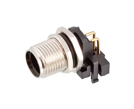 M12湾曲した針ソケット（PCB、ネジM12*1）